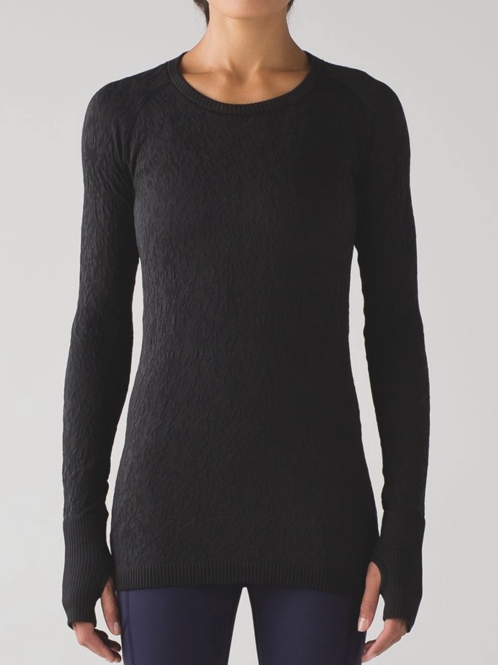 Lululemon Rest Less pullover w/ textured jacquard knit & seamless construction